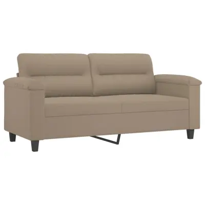 kavč - Sofa - Kanape dvosed taupe 140 cm tkanina iz mikrovlaken