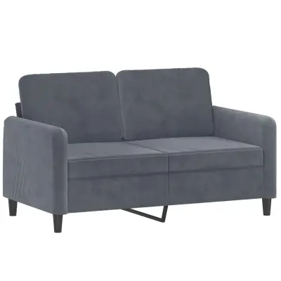 Dvosed kavč - Sofa - Kanape temno siv 120 cm žamet