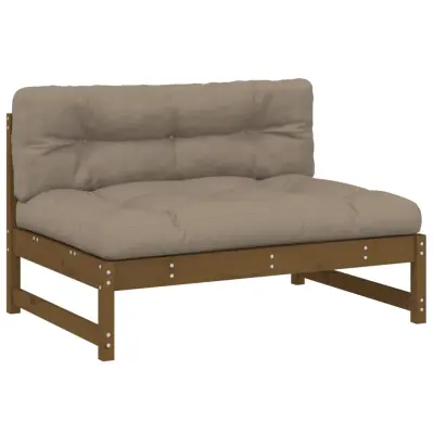 Sredinski kavč - Sofa - Kanape medeno rjav 120x80 cm trdna borovina