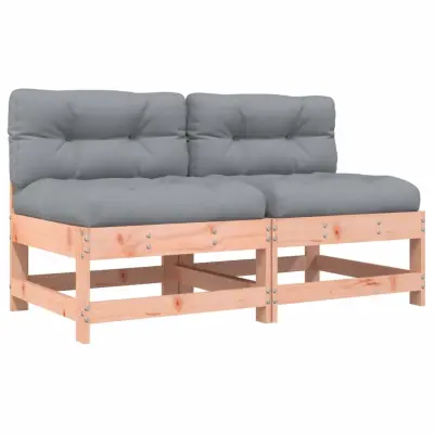 Sredinski kavč - Sofa - Kanape z blazinami 2 kosa trdna douglas jelka