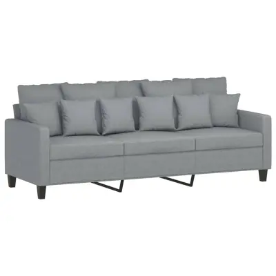kavč - Sofa - Kanape trosed svetlo siv 180 cm blago