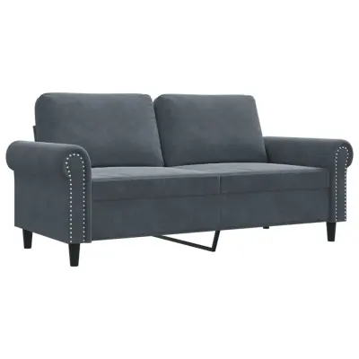 Dvosed kavč - Sofa - Kanape temno siv 140 cm žamet
