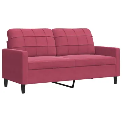 Dvosed kavč - Sofa - Kanape vinsko rdeč 140 cm žamet