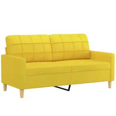 Dvosed kavč - Sofa - Kanape svetlo rumen 140 cm blago