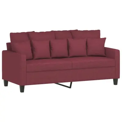 kavč - Sofa - Kanape dvosed vinsko rdeč 140 cm blago