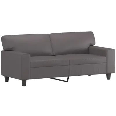 Dvosed kavč - Sofa - Kanape siv 140 cm umetno usnje