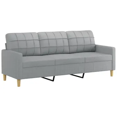 kavč - Sofa - Kanape trosed svetlo siv 180 cm blago