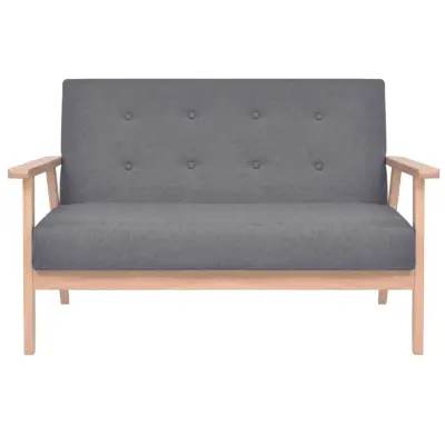 kavč - Sofa - Kanape dvosed iz blaga temno sive barve