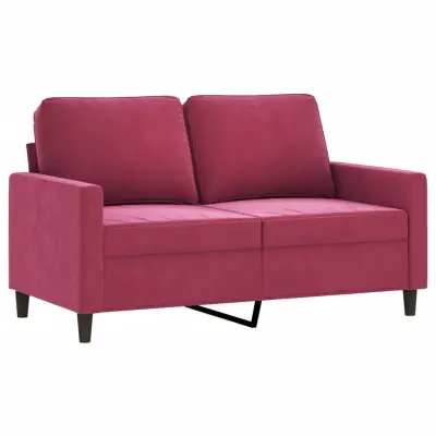 Dvosed kavč - Sofa - Kanape vinsko rdeč 120 cm žamet
