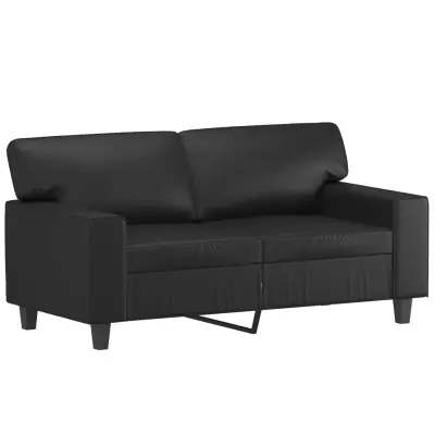Dvosed kavč - Sofa - Kanape črn 120 cm umetno usnje