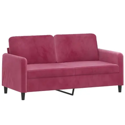 Dvosed kavč - Sofa - Kanape vinsko rdeč 140 cm žamet