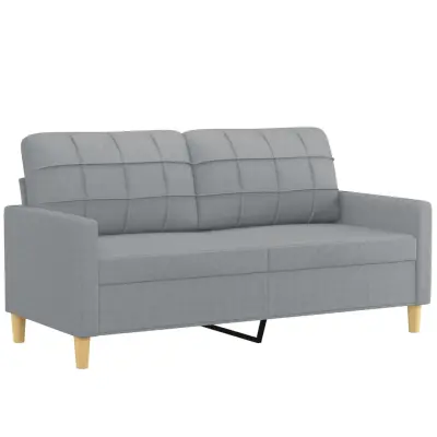 Dvosed kavč - Sofa - Kanape svetlo siv 140 cm blago
