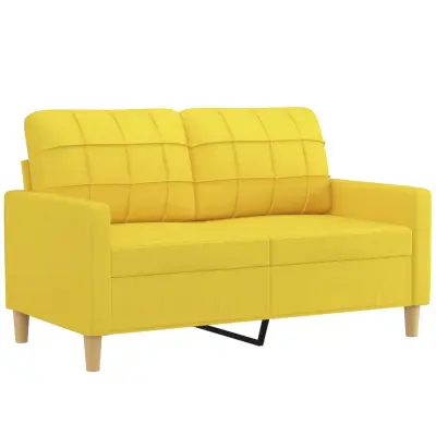 Dvosed kavč - Sofa - Kanape svetlo rumen 120 cm blago