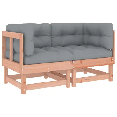 Kotni kavč - Sofa - Kanape z blazinami 2 kosa trden les douglas