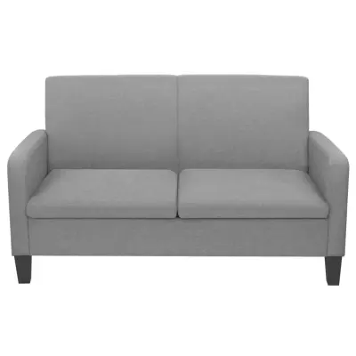 kavč - Sofa - Kanape dvosed 135x65x76 cm svetlo sive barve