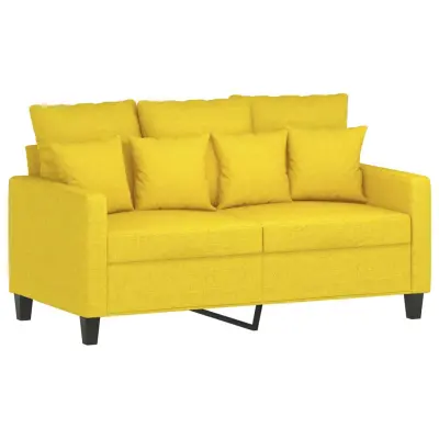 Dvosed kavč - Sofa - Kanape svetlo rumen 120 cm blago