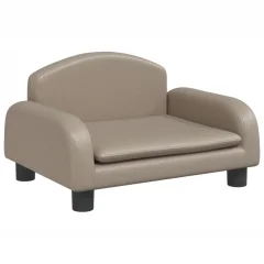Otroški kavč - Otroški divan - Otroški sedež kapučino 50x40x30 cm umetno usnje