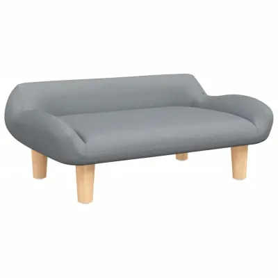 Otroški kavč - Otroški divan - Otroški sedež svetlo siv 70x40x24 cm blago