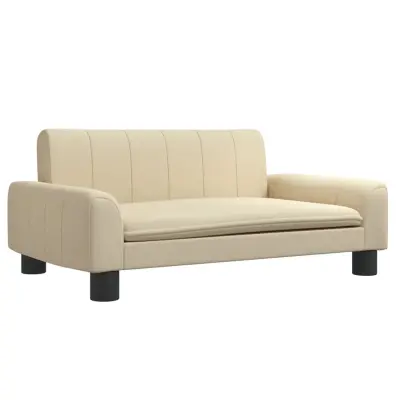 Otroški kavč - Otroški divan - Otroški sedež krem 70x45x30 cm blago