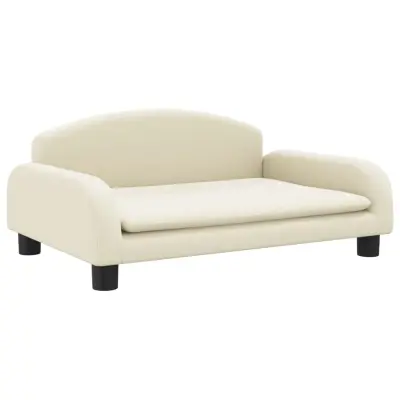 Otroški kavč - Otroški divan - Otroški sedež krem 70x45x30 cm umetno usnje