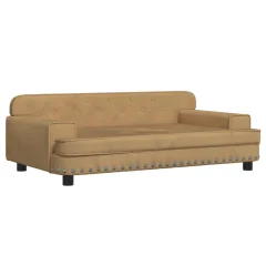 Otroški kavč - Otroški divan - Otroški sedež rjav 90x53x30 cm žamet