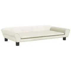 Otroški kavč - Otroški divan - Otroški sedež krem 100x50x26 cm žamet