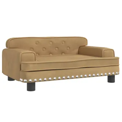 Otroški kavč - Otroški divan - Otroški sedež rjav 70x45x30 cm žamet