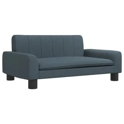 Otroški kavč - Otroški divan - Otroški sedež temno siv 70x45x30 cm blago