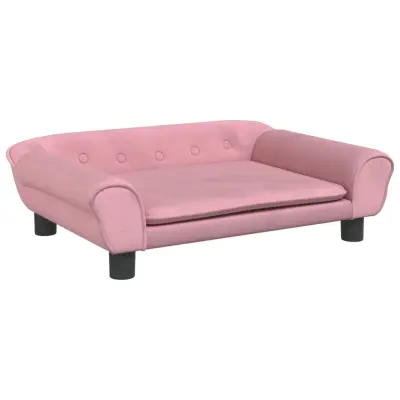 Otroški kavč - Otroški divan - Otroški sedež roza 70x45x26 cm žamet