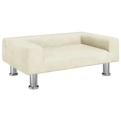 Otroški kavč - Otroški divan - Otroški sedež krem 70x45x26,5 cm žamet