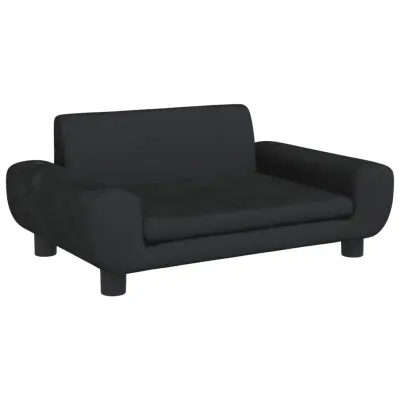 Otroški kavč - Otroški divan - Otroški sedež črn 70x45x33 cm žamet