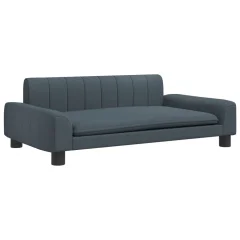 Otroški kavč - Otroški divan - Otroški sedež temno siv 90x53x30 cm blago