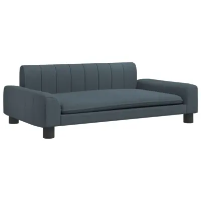 Otroški kavč - Otroški divan - Otroški sedež temno siv 90x53x30 cm blago