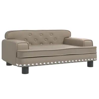 Otroški kavč - Otroški divan - Otroški sedež kapučino 70x45x30 cm umetno usnje