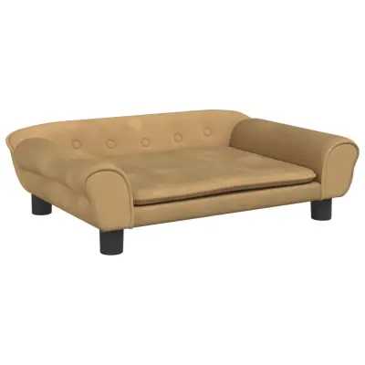 Otroški kavč - Otroški divan - Otroški sedež rjav 70x45x26 cm žamet