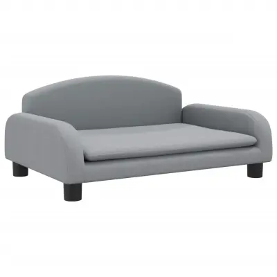 Otroški kavč - Otroški divan - Otroški sedež svetlo siv 70x45x30 cm blago