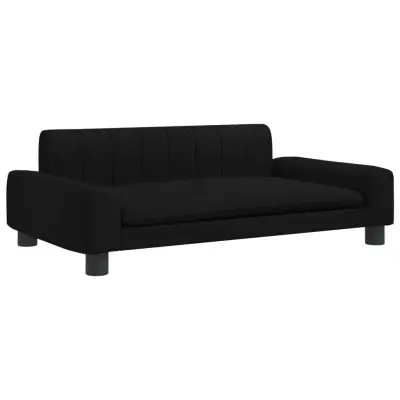 Otroški kavč - Otroški divan - Otroški sedež črn 90x53x30 cm blago