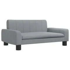 Otroški kavč - Otroški divan - Otroški sedež svetlo siv 70x45x30 cm blago