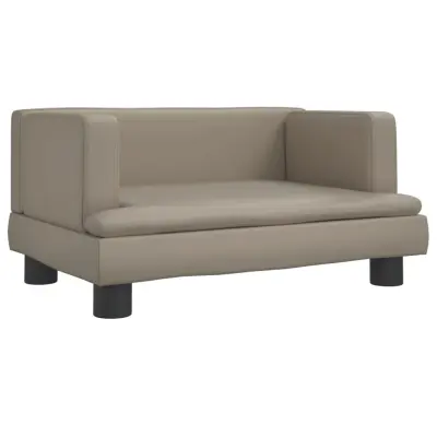 Otroški kavč - Otroški divan - Otroški sedež kapučino 60x40x30 cm umetno usnje