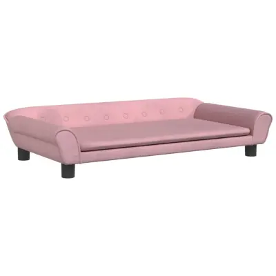 Otroški kavč - Otroški divan - Otroški sedež roza 100x50x26 cm žamet
