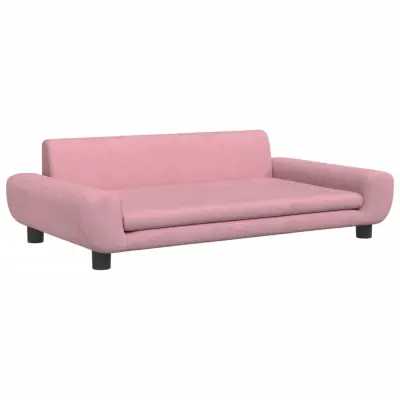 Otroški kavč - Otroški divan - Otroški sedež roza 100x54x33 cm žamet