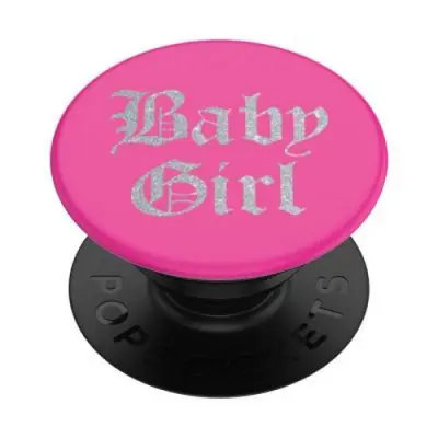 PopSockets, Pop Grip za pametne telefone Standardna oblika Baby Girl, ?rna