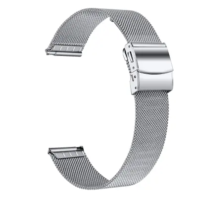 Pašček za uro iz nerjavečega jekla za Huawei Watch 2/Garmin Vivoactive 3, 20 mm Silver