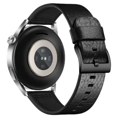 Usnjen pašček za uro Samsung Galaxy Watch 4 Black 20 mm