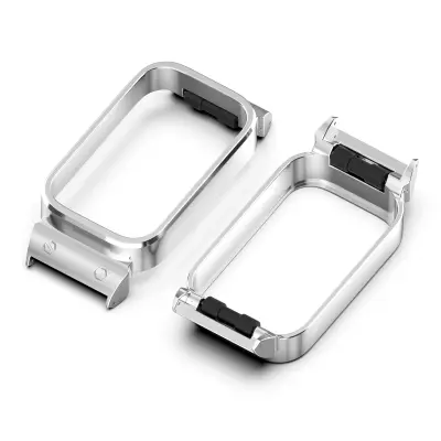 Kovinski okvir za Xiaomi Band 9 Active/Redmi Band 3 (18 mm) Silver