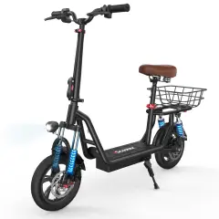 IScooter i12 električni skuter, 500W motor, 36V 7,5Ah, doseg 35km, največja hitrost 25km/h, opremljen s sedeži in snemljivo košaro