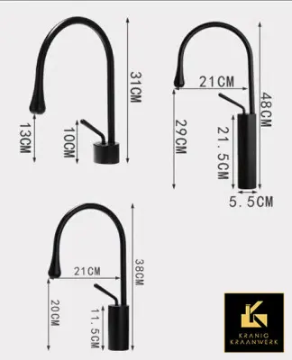 Kuhinja | Kopalnica | Dizajn Mešalna pipa | Padec | Matt Black