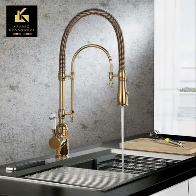 Pipa za visoko splakovanje v podeželskem slogu | Gostinska pipa | Pomivalno korito v kuhinjskem slogu | Henriette