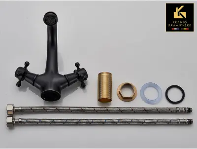 Industrijski in podeželski | Kopalniška in/ali kuhinjska pipa | Cedrica | Zlato črno kromirano nerjaveče jeklo