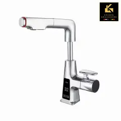 Frizerska pipa | Salonska pipa | Pomivalno korito ali kuhinjska pipa s prikazovalnikom temperature | Izvlečna cev | Nastavljiva po višini | Več o Mari